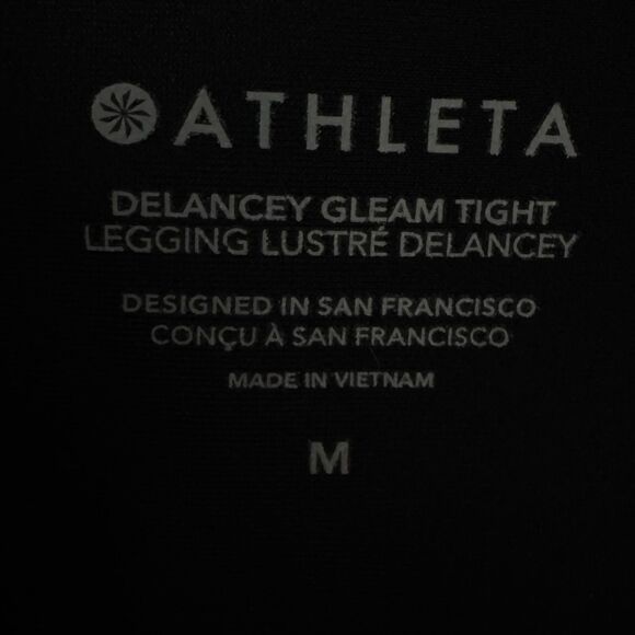 Athleta Delancey Gleam Tight SCULPTEK Faux Leather Pant Women's Size Medium - Picture 3 of 7